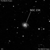 NGC 234 - спиральная галактика с баром. Описание NGC 234:, Галактика в созвездии Рыбы