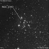 NGC 2343 - рассеянное скопление звёзд. Описание NGC 2343:, Рассеянное скопление в созвездии Единорог