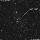 NGC 2345 - рассеянное скопление звёзд. Описание NGC 2345:, Рассеянное скопление в созвездии Большой Пес