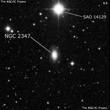 NGC 2347 - спиральная галактика. Описание NGC 2347:, Галактика в созвездии Жираф