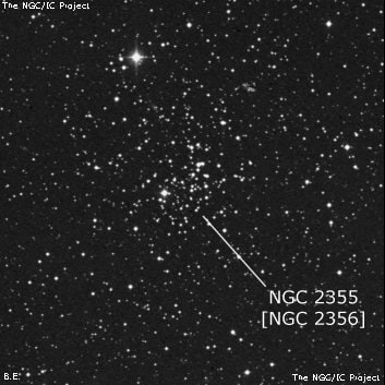 NGC 2355 - рассеянное скопление звёзд. Описание NGC 2355:, Объект глубокого космоса в созвездии Близнецы