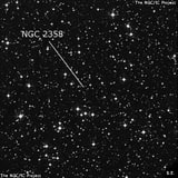 NGC 2358 - рассеянное скопление звёзд. Описание NGC 2358:, Рассеянное скопление в созвездии Большой Пес