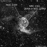 NGC 2359 - туманность. Описание NGC 2359:, Область H II в созвездии Большой Пес