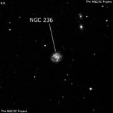 NGC 236 - спиральная галактика. Описание NGC 236:, Галактика в созвездии Рыбы