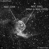 NGC 2361 - туманность. Описание NGC 2361:, Комплекс туманностей в созвездии Большой Пес