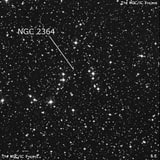 NGC 2364 - рассеянное скопление звёзд. Описание NGC 2364:, Рассеянное скопление в созвездии Единорог