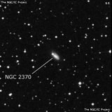 NGC 2370 - спиральная галактика с баром. Описание NGC 2370:, Галактика в созвездии Близнецы