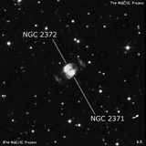 NGC 2371 - планетарная туманность. Описание NGC 2371:, Объект глубокого космоса в созвездии Близнецы