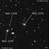 NGC 2375 - спиральная галактика с баром. Описание NGC 2375:, Галактика в созвездии Близнецы