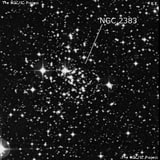 NGC 2383 - рассеянное скопление звёзд. Описание NGC 2383:, Рассеянное скопление в созвездии Большой Пес