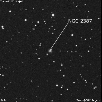 NGC 2387 - спиральная галактика. Описание NGC 2387:, Галактика в созвездии Возничий