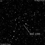 NGC 2395 - рассеянное скопление звёзд. Описание NGC 2395:, Рассеянное скопление в созвездии Близнецы