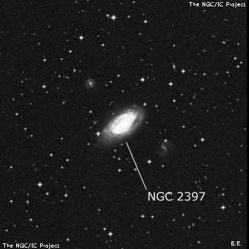 NGC 2397 - спиральная галактика. Описание NGC 2397:, Галактика в созвездии Летучая Рыба