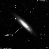 NGC 24 - спиральная галактика. Описание NGC 24:, Галактика в созвездии Скульптор
