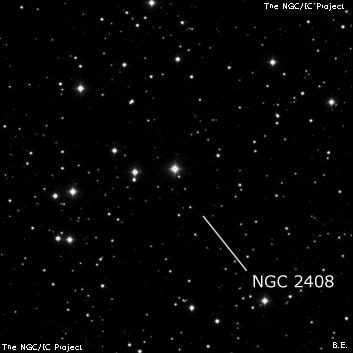 NGC 2408 - группа звёзд. Описание NGC 2408:, Рассеянное скопление в созвездии Жираф