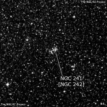 NGC 241 - рассеянное скопление звёзд. Описание NGC 241:, Рассеянное скопление в созвездии Тукан