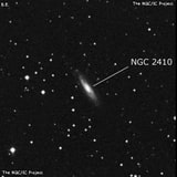 NGC 2410 - спиральная галактика с баром. Описание NGC 2410:, Галактика в созвездии Близнецы