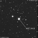 NGC 2415 - галактика неправильной формы. Описание NGC 2415:, Галактика в созвездии Рысь