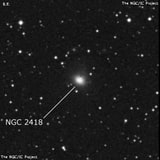 NGC 2418 - эллиптическая галактика. Описание NGC 2418:, Галактика в созвездии Близнецы