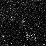 NGC 242 - рассеянное скопление звёзд. Описание NGC 242:, Рассеянное скопление в созвездии Тукан