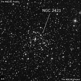 NGC 2421 - рассеянное скопление звёзд. Описание NGC 2421:, Рассеянное скопление в созвездии Корма