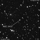 NGC 2433 - три звезды. Описание NGC 2433:, Объект глубокого космоса в созвездии Малый Пес