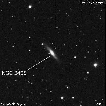 NGC 2435 - спиральная галактика. Описание NGC 2435:, Галактика в созвездии Близнецы