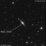 NGC 2435 - спиральная галактика. Описание NGC 2435:, Галактика в созвездии Близнецы
