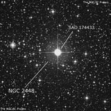 NGC 2448 - группа звёзд. Описание NGC 2448:, Рассеянное скопление в созвездии Корма