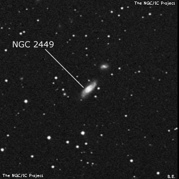 NGC 2449 - галактика. Описание NGC 2449:, Галактика в созвездии Близнецы