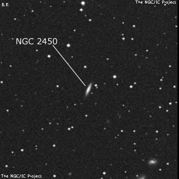 NGC 2450 - галактика. Описание NGC 2450:, Галактика в созвездии Близнецы