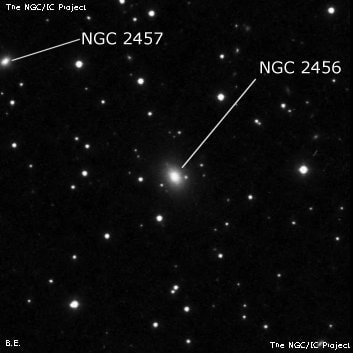 NGC 2456 - эллиптическая галактика. Описание NGC 2456:, Галактика в созвездии Рысь