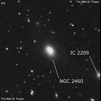 NGC 2460 - галактика. Описание NGC 2460:, Галактика в созвездии Жираф