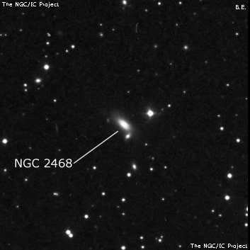 NGC 2468 - линзовидная галактика. Описание NGC 2468:, Галактика в созвездии Рысь