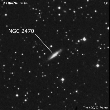 NGC 2470 - галактика. Описание NGC 2470:, Галактика в созвездии Малый Пес