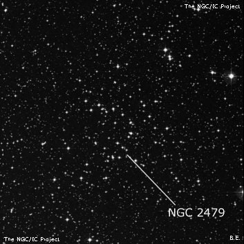 NGC 2479 - рассеянное скопление звёзд. Описание NGC 2479:, Рассеянное скопление в созвездии Корма