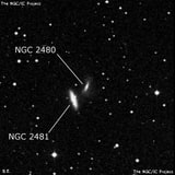 NGC 2480 - спиральная галактика с баром. Описание NGC 2480:, Галактика в созвездии Близнецы