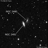 NGC 2481 - линзовидная галактика. Описание NGC 2481:, Галактика в созвездии Близнецы