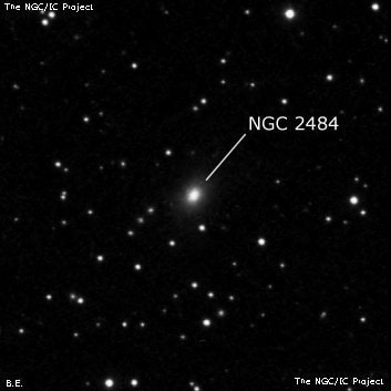 NGC 2484 - линзовидная галактика. Описание NGC 2484:, Галактика в созвездии Рысь