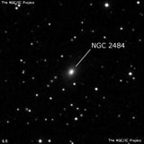 NGC 2484 - линзовидная галактика. Описание NGC 2484:, Галактика в созвездии Рысь