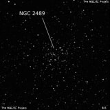 NGC 2489 - рассеянное скопление звёзд. Описание NGC 2489:, Рассеянное скопление в созвездии Корма