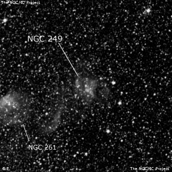 NGC 249 - туманность. Описание NGC 249:, Область H II в созвездии Тукан