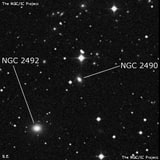 NGC 2490 - галактика. Описание NGC 2490:, Галактика в созвездии Близнецы