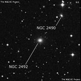 NGC 2492 - галактика. Описание NGC 2492:, Галактика в созвездии Близнецы