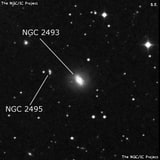 NGC 2493 - спиральная галактика с баром. Описание NGC 2493:, Галактика в созвездии Рысь