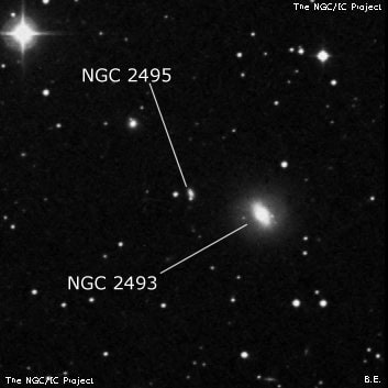 NGC 2495 - спиральная галактика. Описание NGC 2495:, Галактика в созвездии Рысь