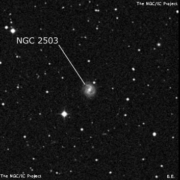 NGC 2503 - спиральная галактика с баром. Описание NGC 2503:, Галактика в созвездии Рак