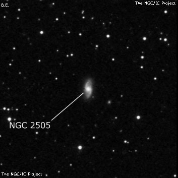 NGC 2505 - спиральная галактика с баром. Описание NGC 2505:, Галактика в созвездии Рысь