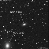 NGC 2510 - линзовидная галактика. Описание NGC 2510:, Галактика в созвездии Малый Пес