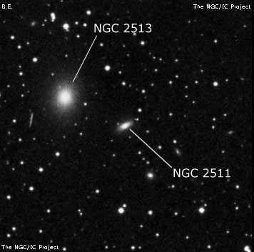 NGC 2511 - спиральная галактика. Описание NGC 2511:, Галактика в созвездии Малый Пес